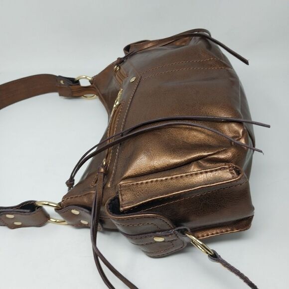 Copper Vinyl Shoulder Bag - Picture 10 of 16